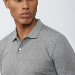 Van Heusen Flex Grey Regular Fit Polo T-Shirts image 4