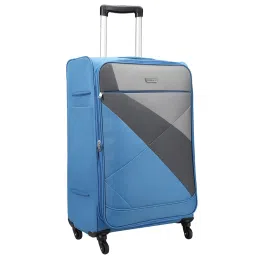 Carriall Blue 4 Wheel Large Soft Cabin Trolley Set of 2 - 78 cm image 3