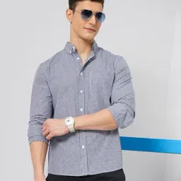 celio celio* Dark Blue Regular Fit Check Cotton Shirt-picture-18