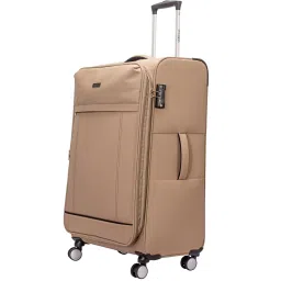 Carriall Beige & Black 4 Wheel Large Soft Cabin Trolley Set of 2 - 79 cm image 3