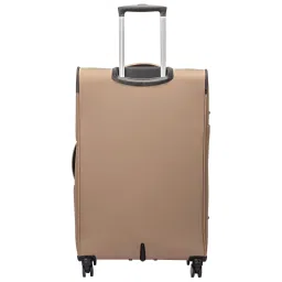 Carriall Beige & Black 4 Wheel Large Soft Cabin Trolley Set of 2 - 79 cm image 4