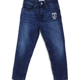 Tommy Hilfiger Kids Blue Solid Jeans-image-6