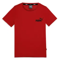 Puma Kids Essentials For All Time Red Logo Regular Fit T-Shirt-image-56