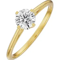 EMORI 18k Yellow Gold Lab Grown Diamond Solitaire Ring for Women-image-54