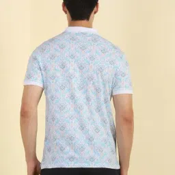 Allen Solly White Regular Fit Printed Polo T-Shirt image 2