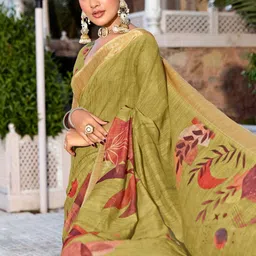 TIRA Floral Silk Blend Saree image 5