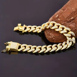 Bling Queen Stainless Steel Stone-Studded Wraparound Bracelet image 1