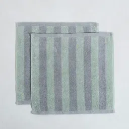 Westside Home Green Broad Striped Face Towel - (Set of 2)-image-35