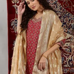 Aurelia Golden Printed Dupatta image 3
