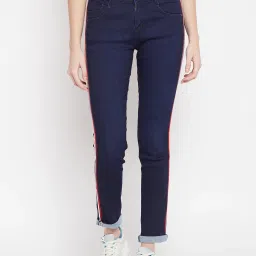 Crozo By Cantabil Dark Blue Regular Fit Mid Rise Jeans image 1