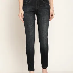 Cantabil Black Regular Fit Mid Rise Jeans image 1