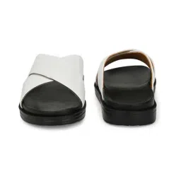 Eego Italy Men's White Cross Strap Sandals image 5