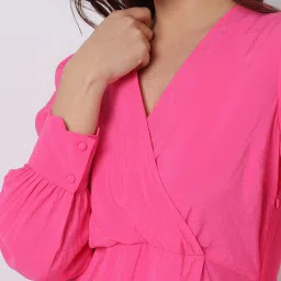 Vero Moda Pink Regular Fit A Line Dress image 5