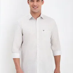 Allen Solly Grey Cotton Slim Fit Printed Shirt-image-63
