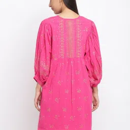 Fabindia Pink Cotton Printed Tunic image 2