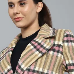 Allen Solly Beige Cotton Chequered Jacket image 5