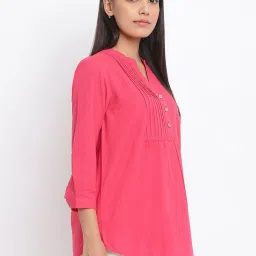 Fabindia Pink Cotton Woven Pattern Tunic image 4