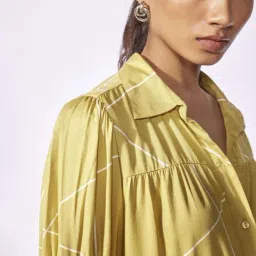 The Label Life Yellow Printed Shirt image 5