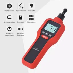 generic Real Instruments Digital Non Contact & Contact Laser Rotating Speed 2 in 1 Red & Black, HT-522 image 5