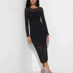 Honey By Pantaloons Jet Black Slim Fit Dress-picture-25