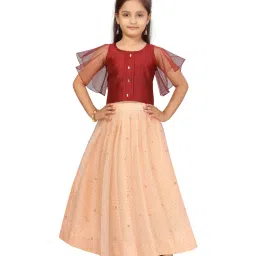Aarika Kids Maroon Regular Fit Lehenga Choli image 1