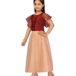 Aarika Kids Maroon Regular Fit Lehenga Choli image 3