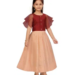 Aarika Kids Maroon Regular Fit Lehenga Choli image 4
