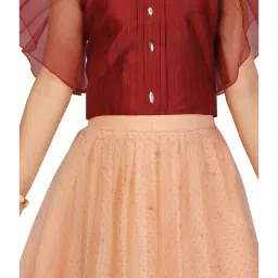 Aarika Kids Maroon Regular Fit Lehenga Choli image 5