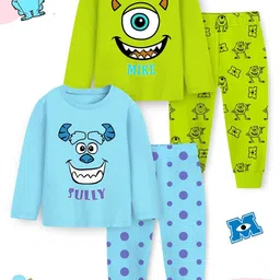 Disney By Miss and Chief Girls Printed T-shirt with Pyjamas-picture-33