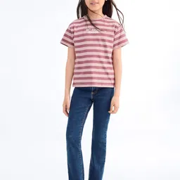 Mango Kids Girls Bootcut Frayed Hem Jeans-picture-16