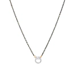 Estele Rhodium-Plated Crystals Mangalsutra image 3