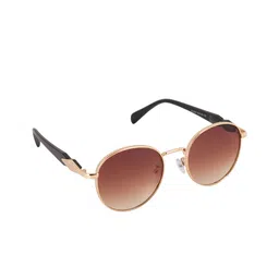 DukieKooky Unisex Brown Lens & Gold-Toned Round Sunglasses with-picture-43