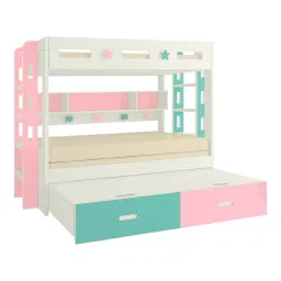 adona Astra Engineered Wood Box & Drawer Storage Bunk Bed English Pink Misty Turquoise image 3