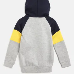 Lazy Shark Girls Grey Printed Hooded Sweatshirt image 4