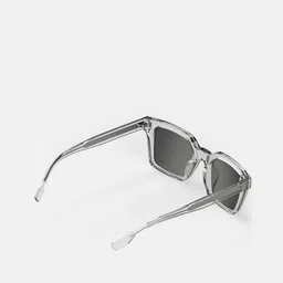 Snitch Men Grey Lens & Silver-Toned Wayfarer Sunglasses with image 4