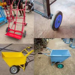 B K JAGAN & CO Size 8 X 2 inch Rubber Bonded C.I Wheel Without Bearing Black, B.K.J133 image 5