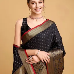Suha Woven Design Zari Art Silk Kanjeevaram Saree image 3