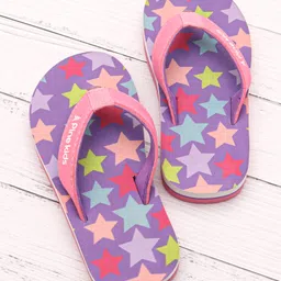 Pine Kids Slip On Flip Flops With Star Print -Lavender-picture-23