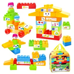 FunBlast Building Blocks for Kids  58 Pcs Multicolor-image-2