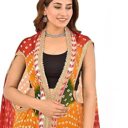 PK HUB Bandhani Longline Shrug image 5
