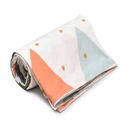 RRC White & Blue Geometric Printed Double Duvet Cover image 2