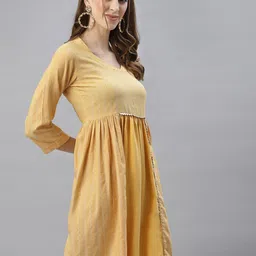 KALINI Women Self Design Printed Sequined Fit and Flare Dress image 4