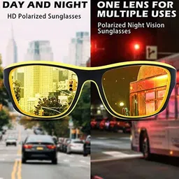 EYMEN I Unisex Rectangle Sunglasses With Polarised and UV 336@Yellow OG image 5