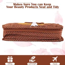 Kuber Industries Maroon & Brown 2 Pieces Polka Dot Printed Jewellery Organiser image 3