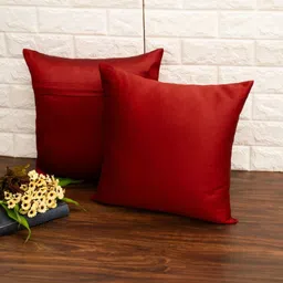 RoyalDeco Maroon Set of 2 Square Cushion Covers image 4