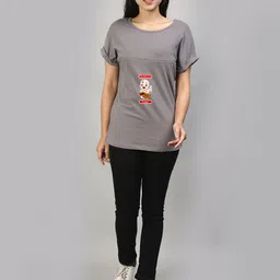 SillyBoom Graphic Printed Extended Sleeves Maternity Feeding T-shirt-picture-13