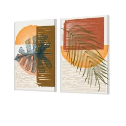 Art Street Printed Red Cotton Canvas Wall Art - Set of 2 image 2