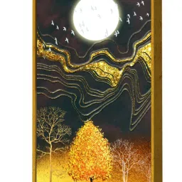 Art Street Printed Gold Cotton Canvas Wall Art image 2