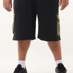 Bewakoof Black Relaxed Fit Others Cargo Shorts-image-99