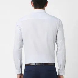 Peter England White Slim Fit Solid Formal Shirt image 2